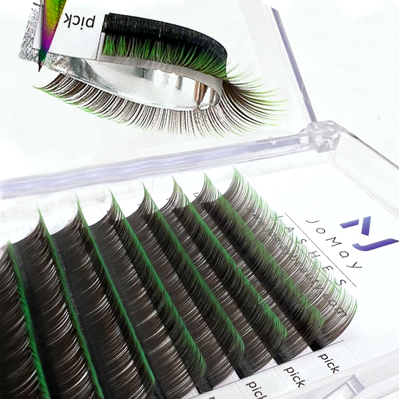 JoMay Ombre Green Lashes Thickness-0.07mm 17-25mm Length