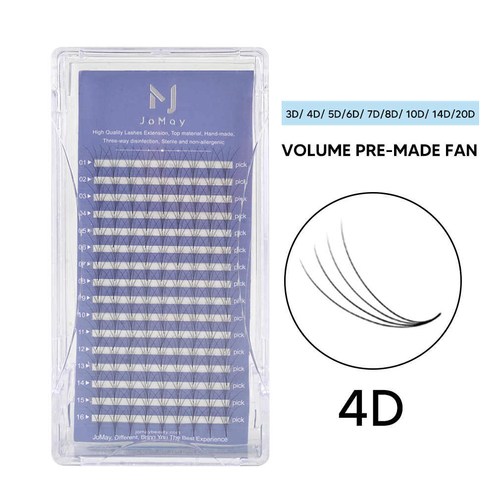 JoMay 4D Premade Fans Thickness-0.05mm 8-18mm Length