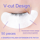 V-shaped incision hydrogel eye pads