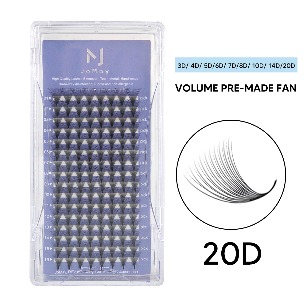 JoMay 20D Premade Fans Thickness-0.07mm 8-18mm Length