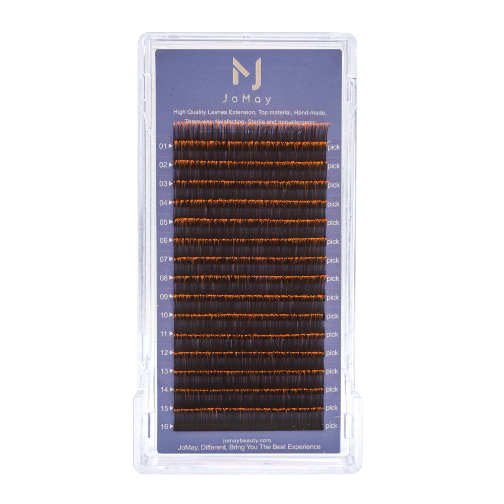 JoMay Ombre Orange Lashes Thickness-0.07mm 8-16mm Length